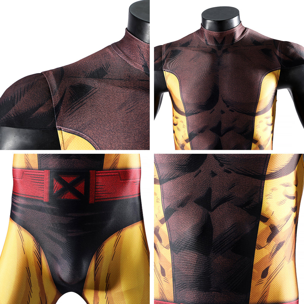 X-Men Wolverine Brown Suit Cosplay Costume