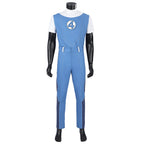 Human Torch blue top and trousers displayed without jacket, belt or gloves, showing the number 4 chest emblem