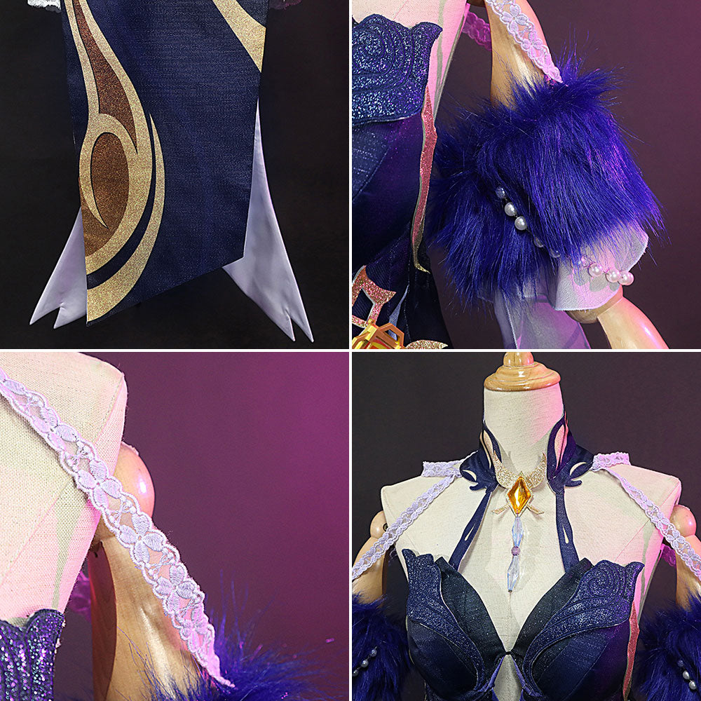 Genshin Impact Ningguang Orchid's Evening Gown Cosplay Costume