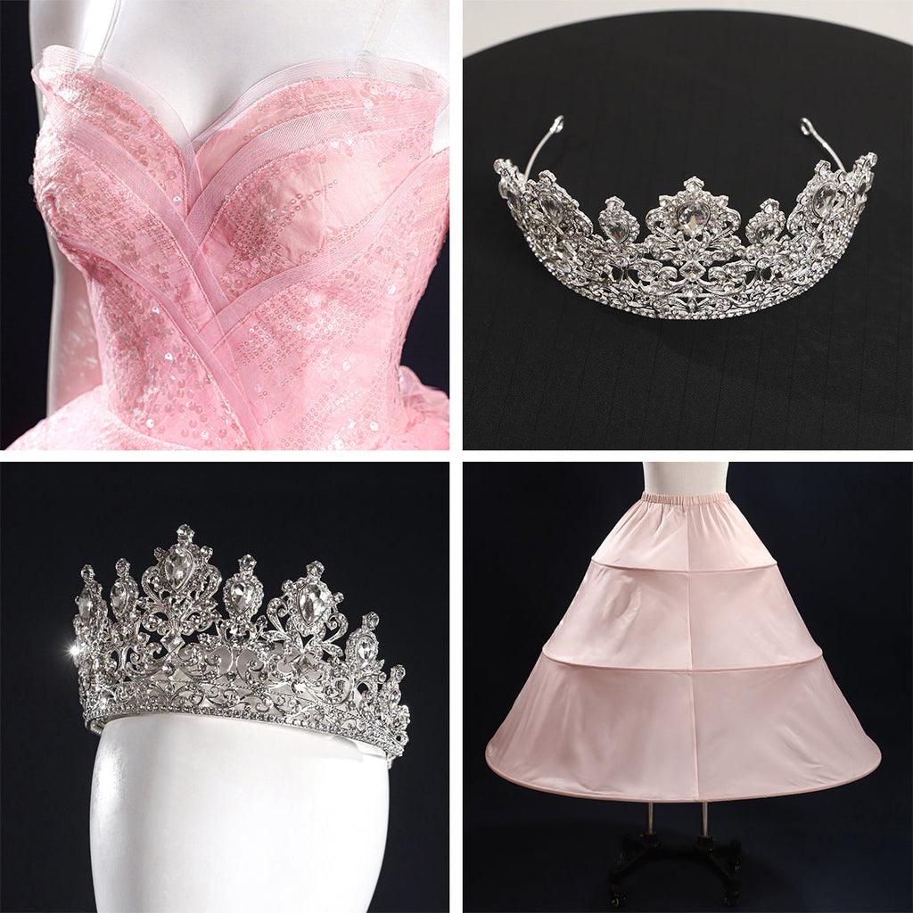 Wicked (2024) Glinda Cosplay Costume