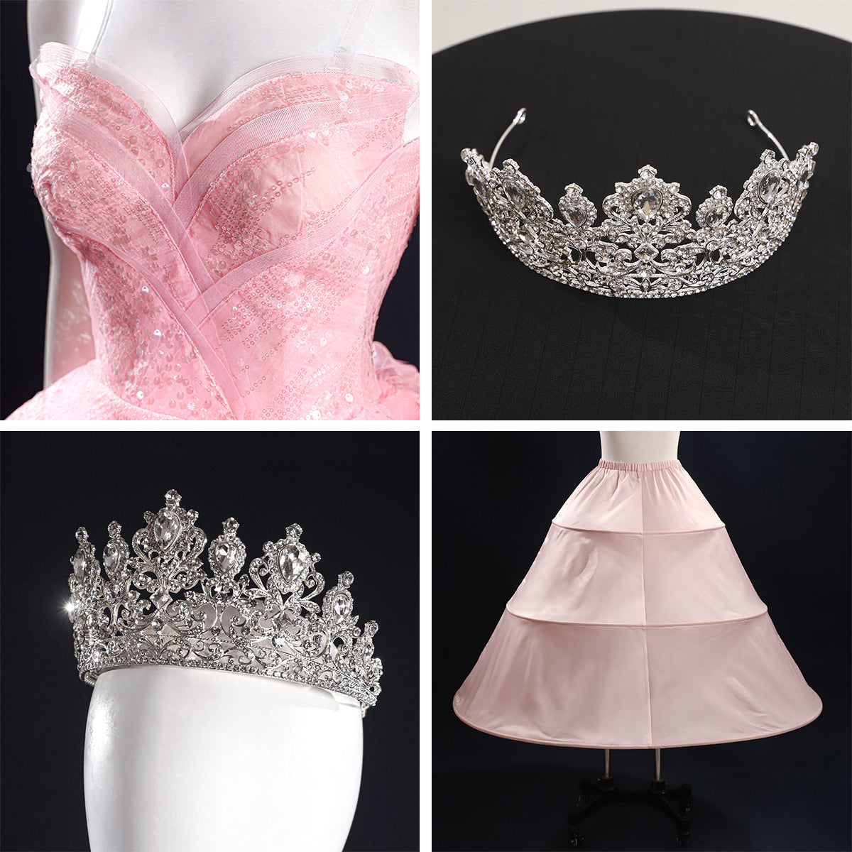 Wicked (2024) Glinda Cosplay Costume