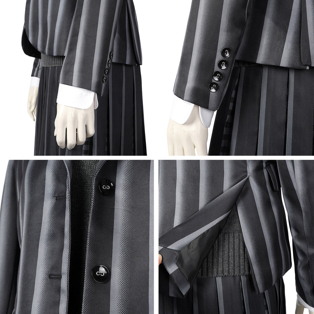 Wednesday Addams Black Uniform Cosplay Costume