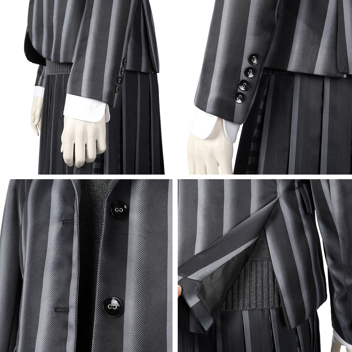 Wednesday Addams Black Uniform Cosplay Costume
