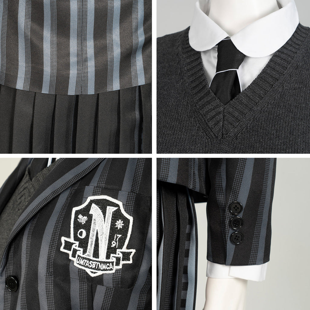 Wednesday Addams School Uniform Cosplay Costume