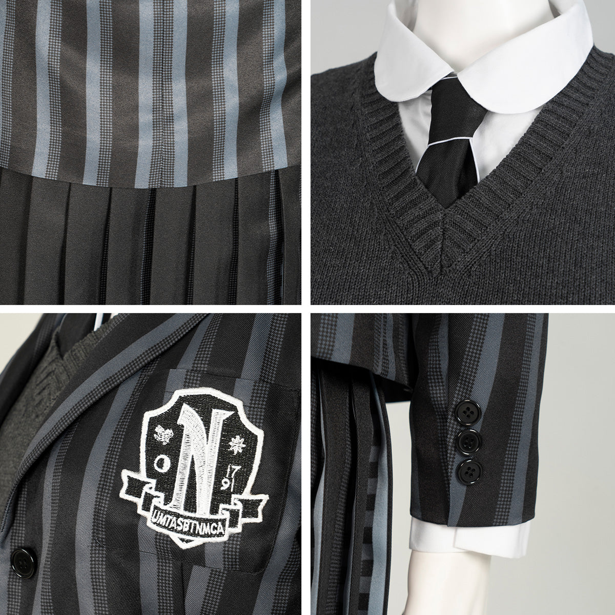 Wednesday Addams School Uniform Cosplay Costume