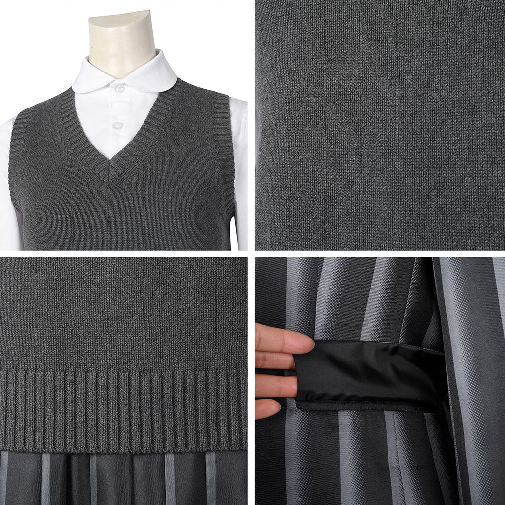 Wednesday Addams Black Uniform Cosplay Costume