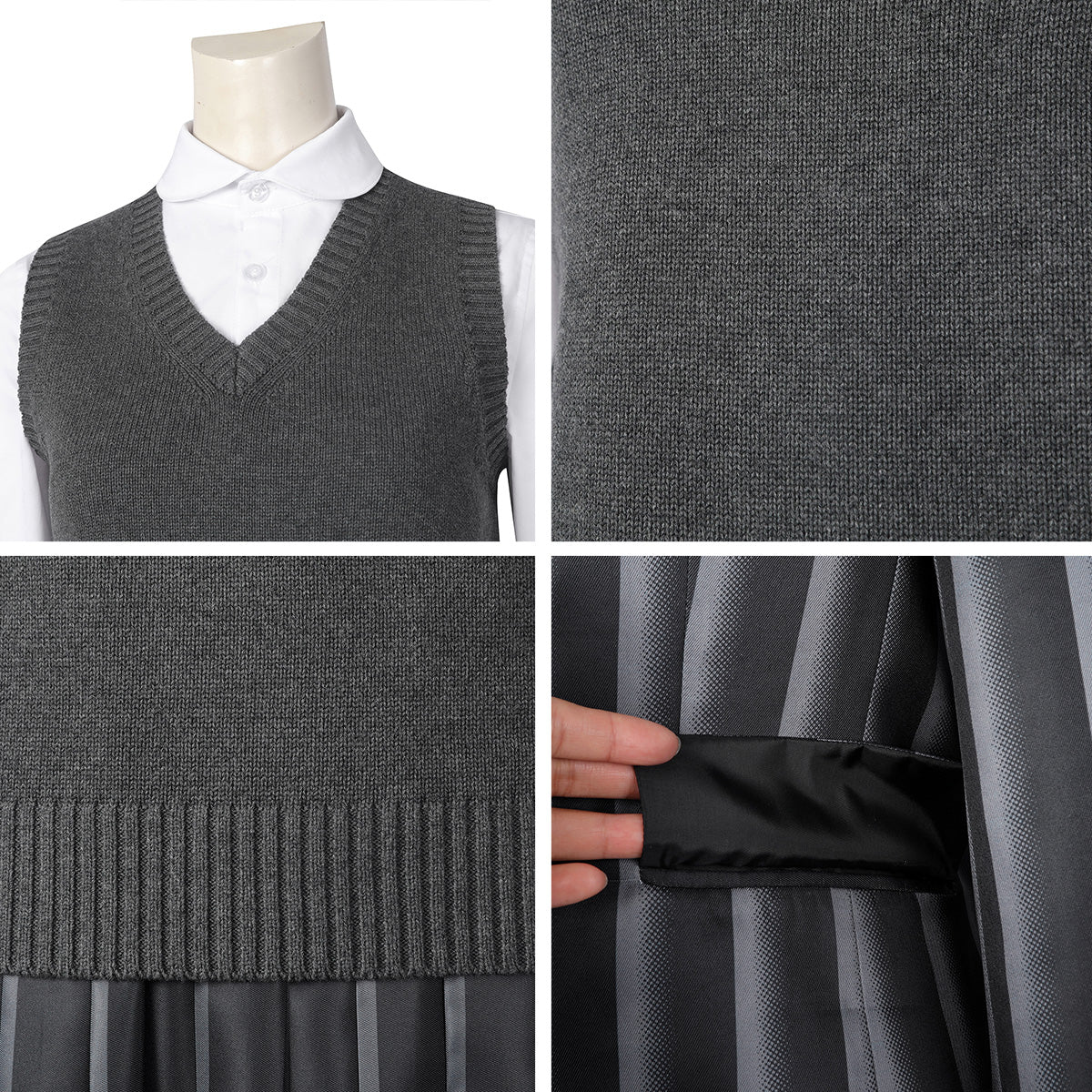Wednesday Addams Black Uniform Cosplay Costume