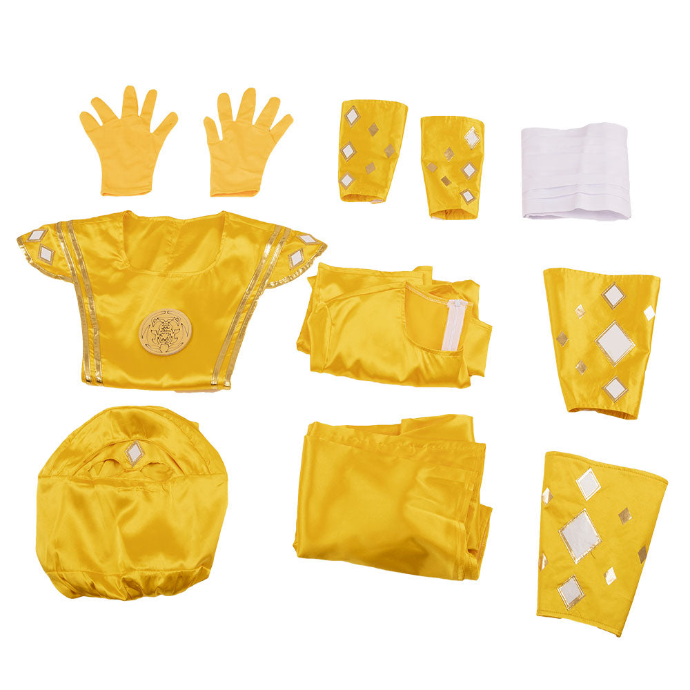 Power Rangers Yellow Ninjetti Ranger Yellow Ninja Ranger Cosplay Costume