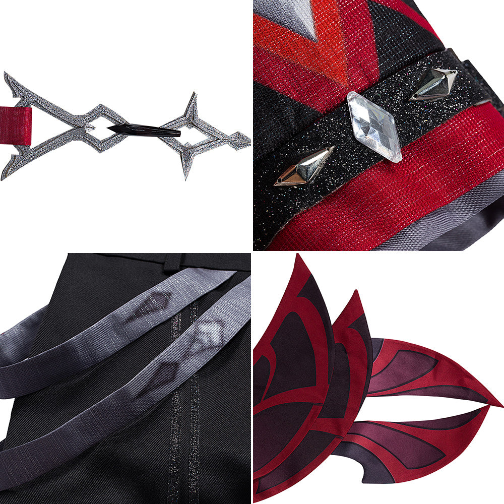 Genshin Impact Red Dead of Night Diluc Cosplay Costume