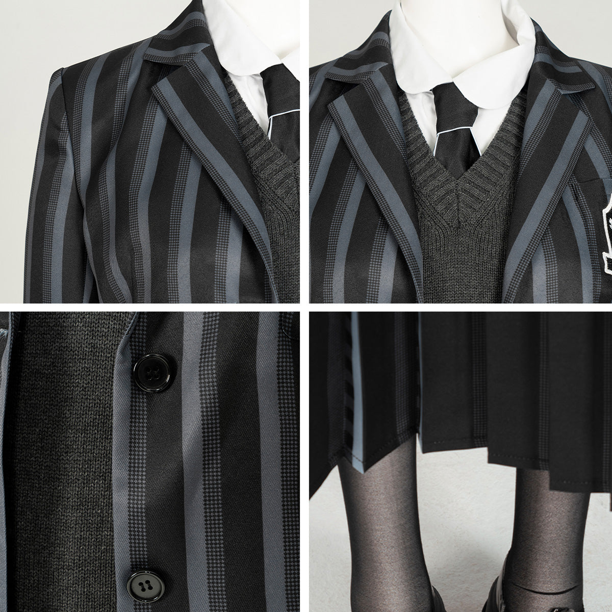 Wednesday Addams School Uniform Cosplay Costume