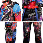 Spider-Verse Spider-Punk Hobie Cosplay Costume with Wig