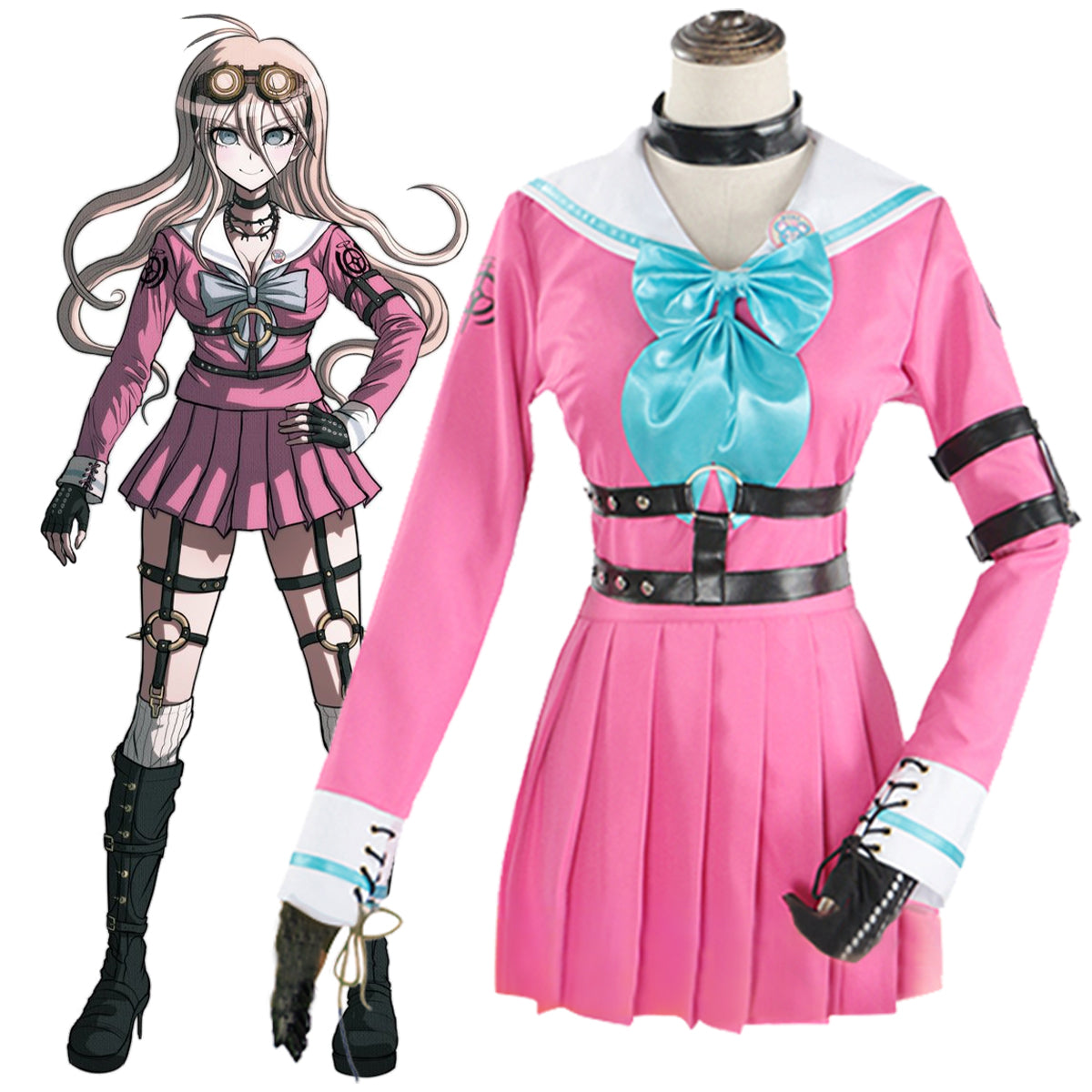 Danganronpa Dangan Ronpa V3: Killing Harmony Miu Iruma Cosplay Costume - No Goggles