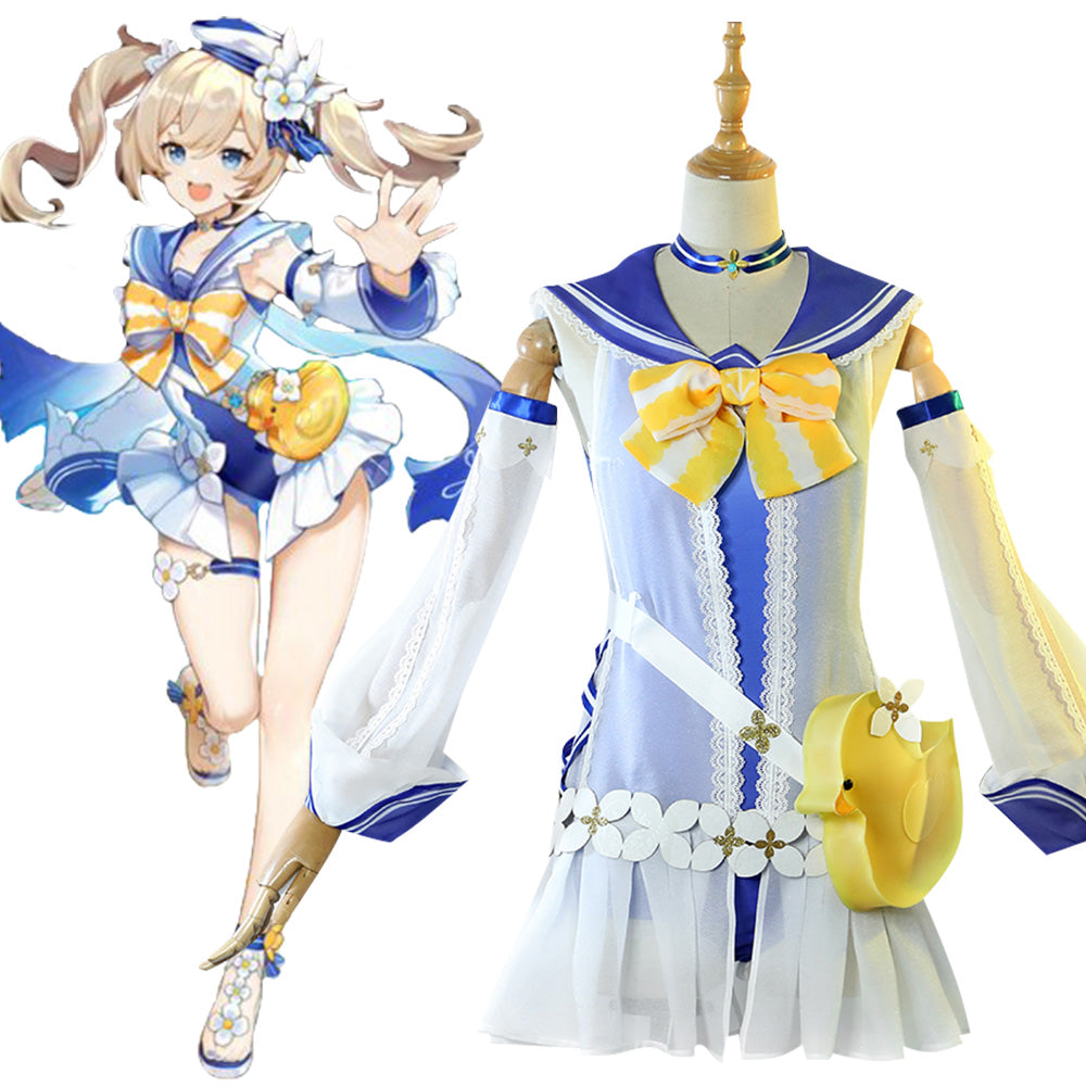 Genshin Impact Barbara Summertime Sparkle Cosplay Costume