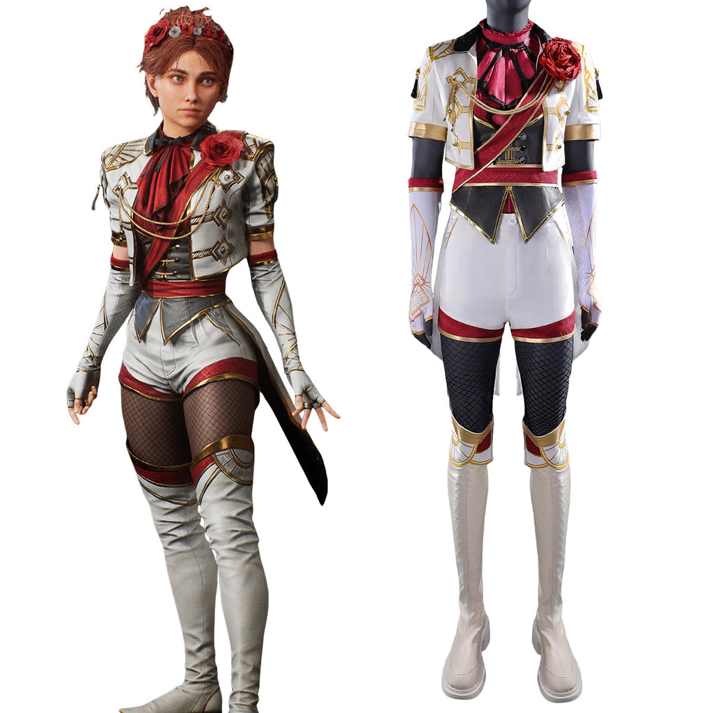 Clair Obscur: Expedition 33 Maelle White Flowers Suit Outfit Cosplay Costume
