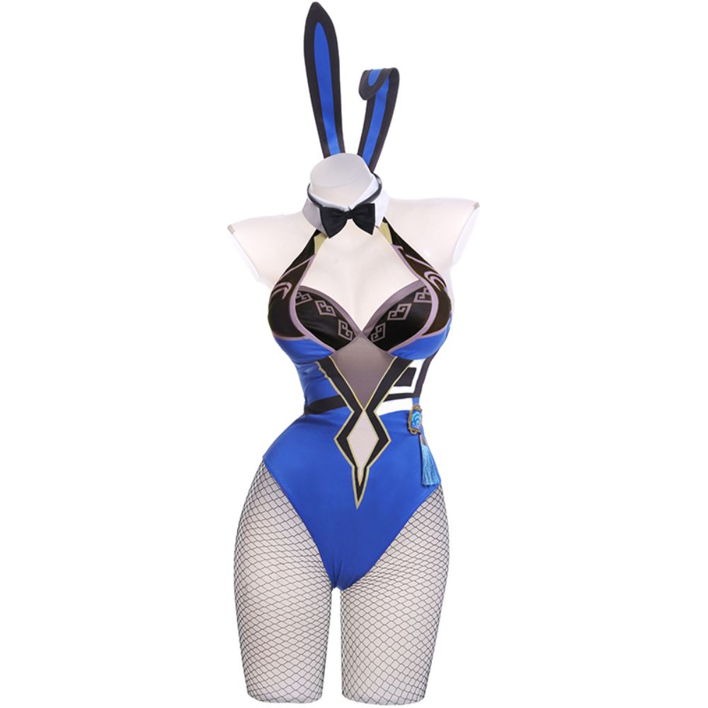 Genshin Impact Yelan Bunny Girl Cosplay Costume