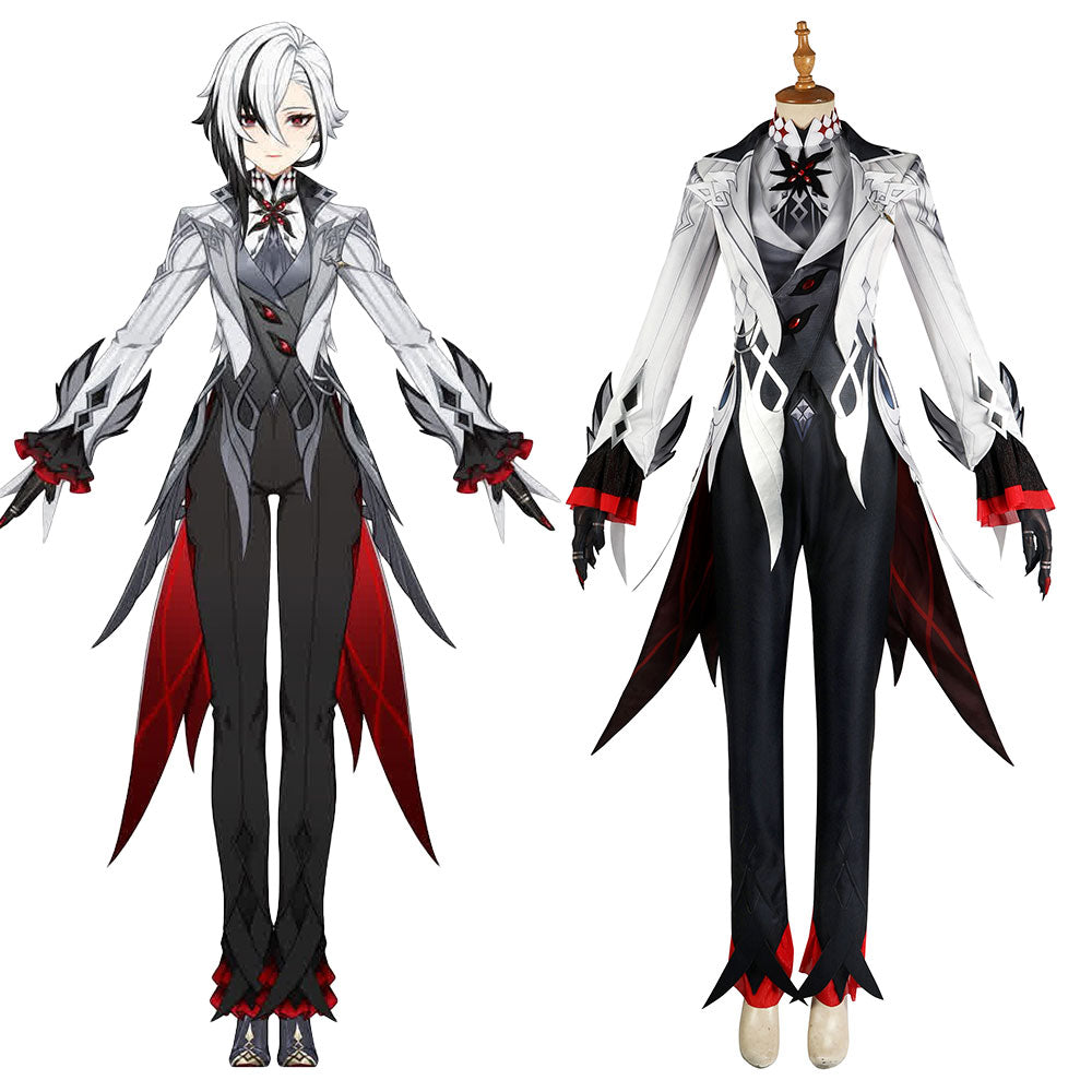 Genshin Impact Fatui Arlecchino Servant New Cosplay Costume