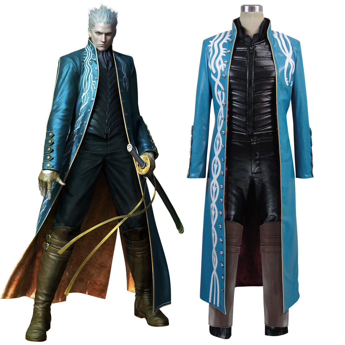 Devil May Cry 3 Vergil Cosplay Costume