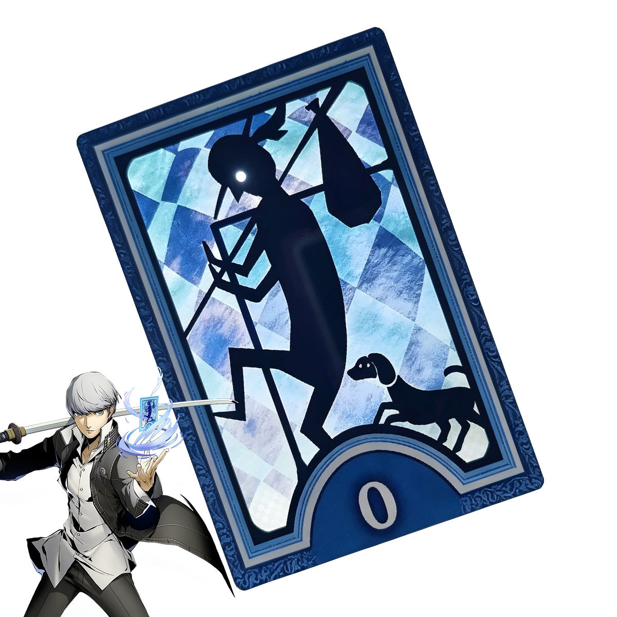 Persona 4 Revival Yu Narukami The Fool Card Cosplay Accessory Prop