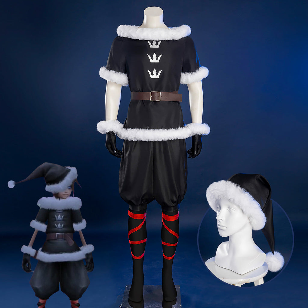 Kingdom Hearts Sora CT Valor Santa Form Cosplay Costume