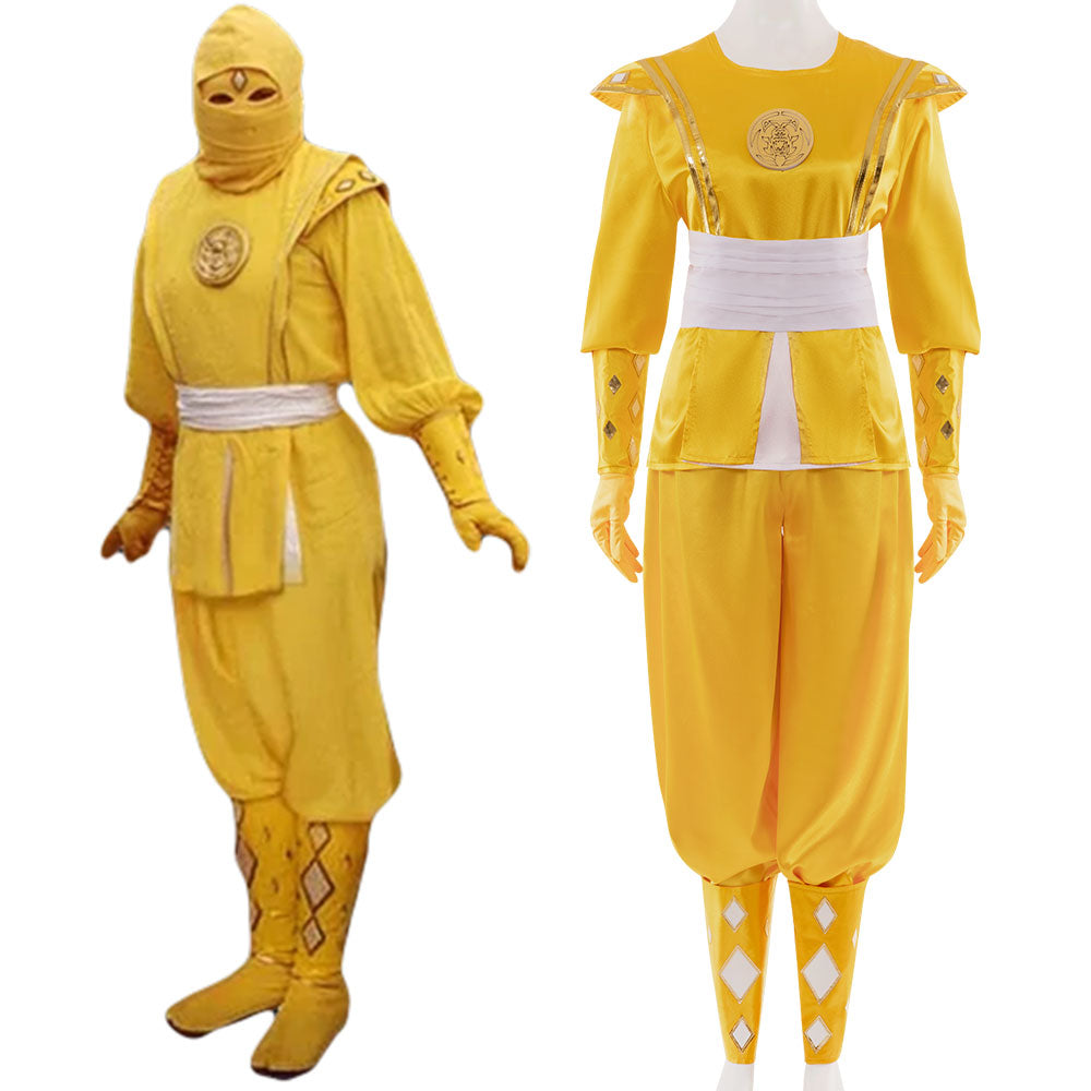 Power Rangers Yellow Ninjetti Ranger Yellow Ninja Ranger Cosplay Costume