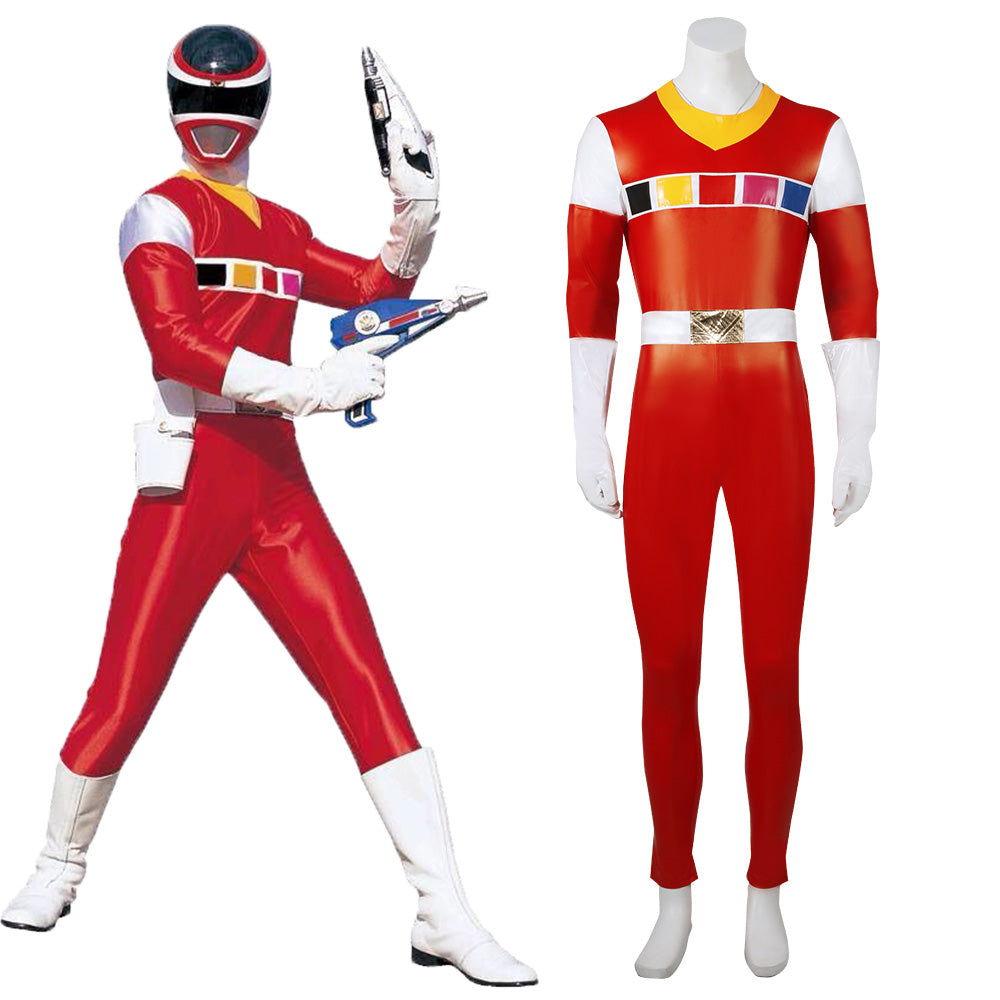 Power Rangers In Space Red Space Ranger Cosplay Costume