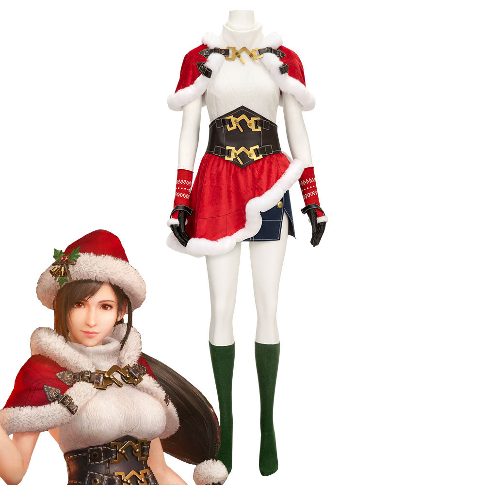 Final Fantasy VII Ever Crisis Tifa Christmas Cosplay Costume