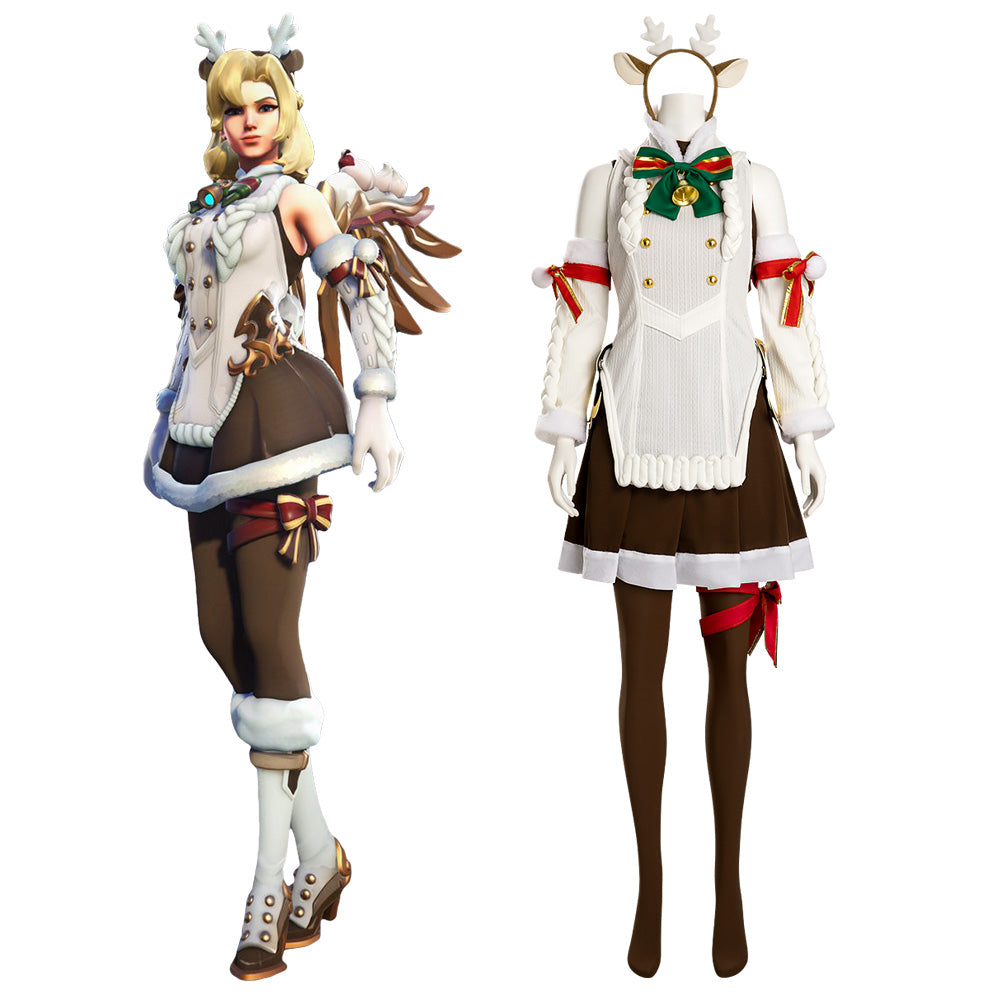Overwatch 2 Mercy Winter Cosplay Costume
