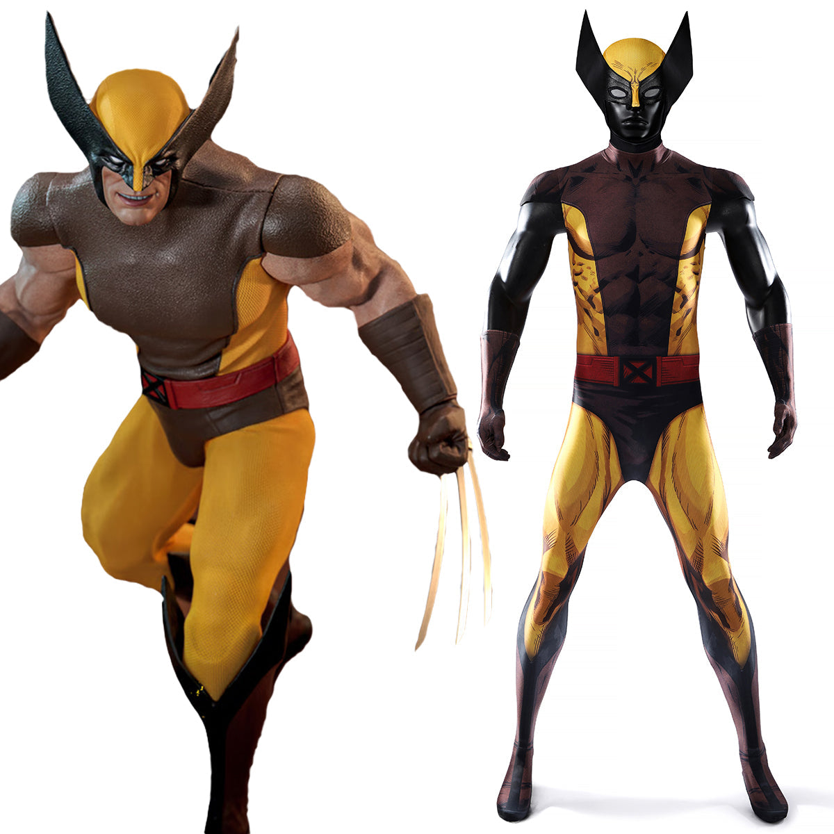 X-Men Wolverine Brown Suit Cosplay Costume