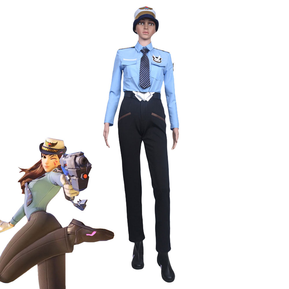 Overwatch Officer D.Va Premium Edition Cosplay Costume