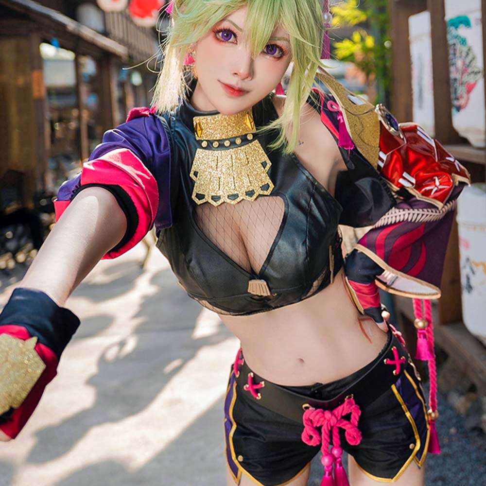 Genshin Impact Kuki Shinobu Cosplay Costume - B Edition