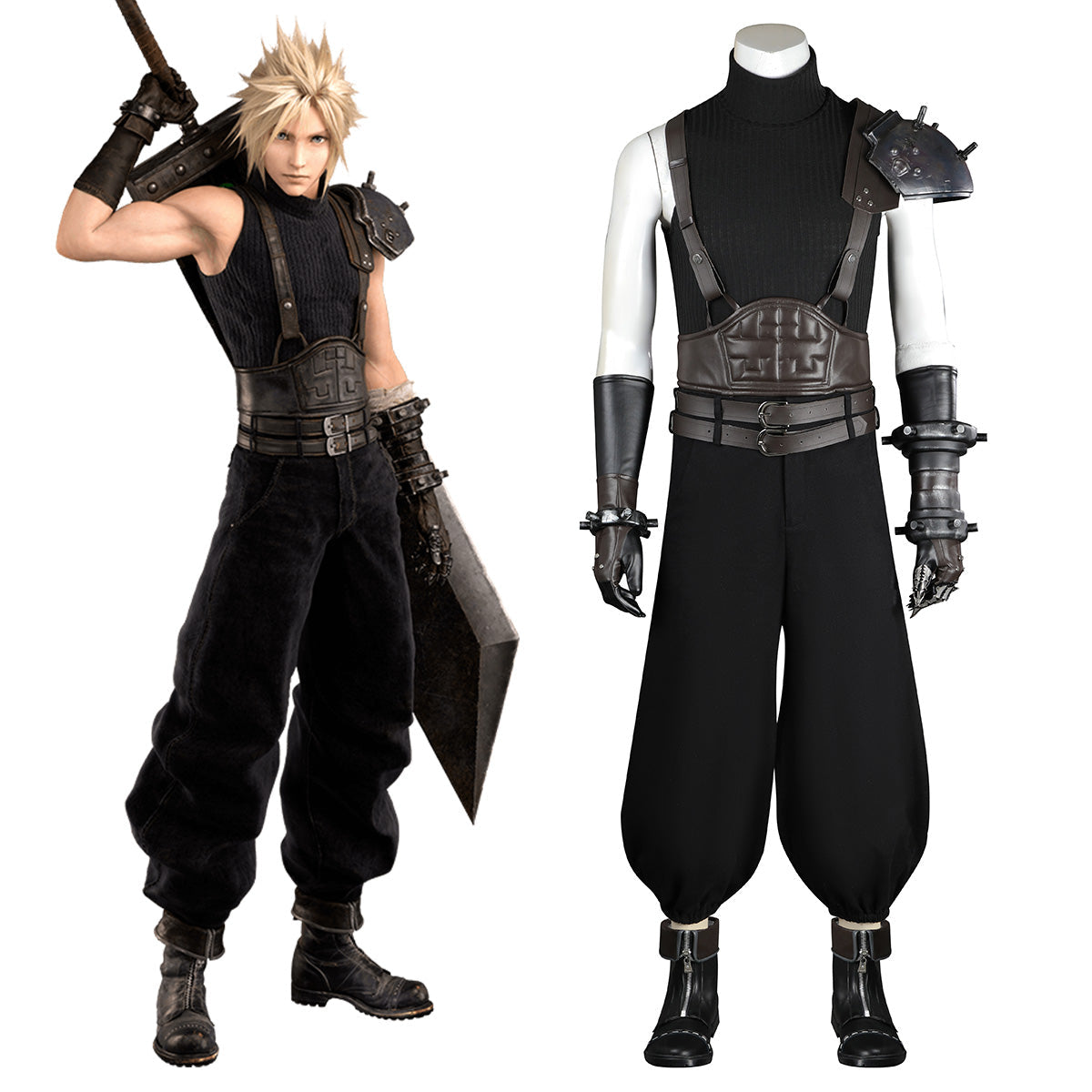 Final Fantasy VII Cloud Strife Remake / Rebirth Cosplay Costume