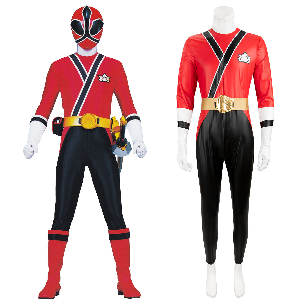 Power Rangers Samurai Red Samurai Ranger Cosplay Costume