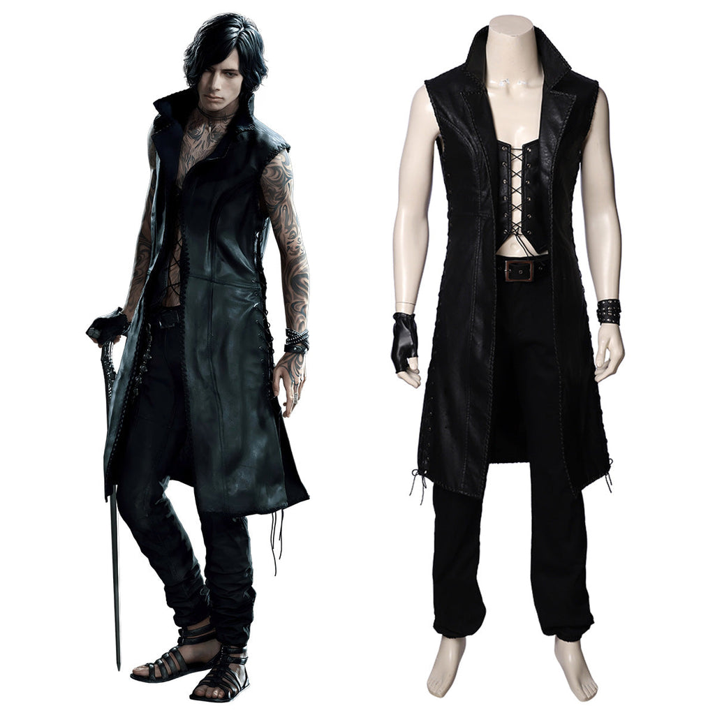 Devil May Cry 5 V Black Sleeveless Cosplay Costume