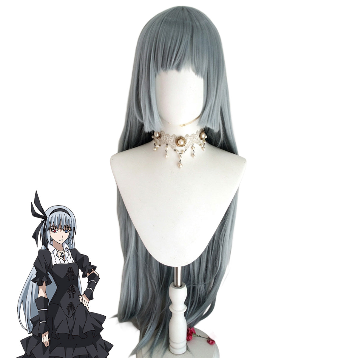 Tensei shitara Slime Datta Ken: Coleus no Yume That Time I Got Reincarnated as a Slime: Coleus' Dream Luminous Valentine Silver Cosplay Wig