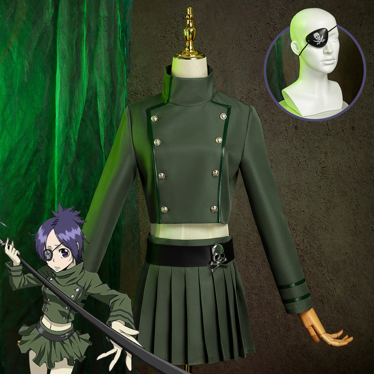 Katekyo Hitman Reborn! Chrome Dokuro Cosplay Costume