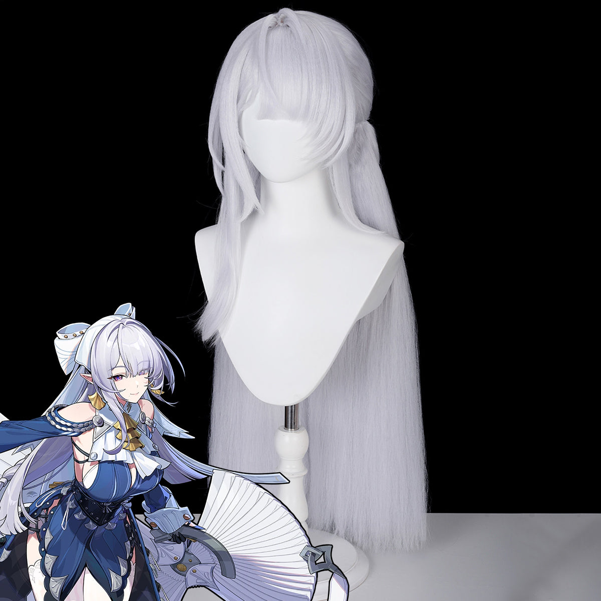 Zenless Zone Zero Velina Airgid White Cosplay Wig