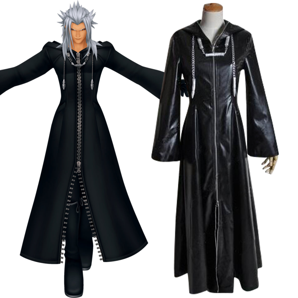 Kingdom Hearts Organization XIII Demyx Roxas Xemnas Cosplay Costume