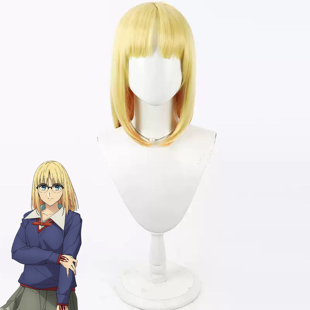 Fate/strange Fake Ayaka Sajyou Golden Cosplay Wig