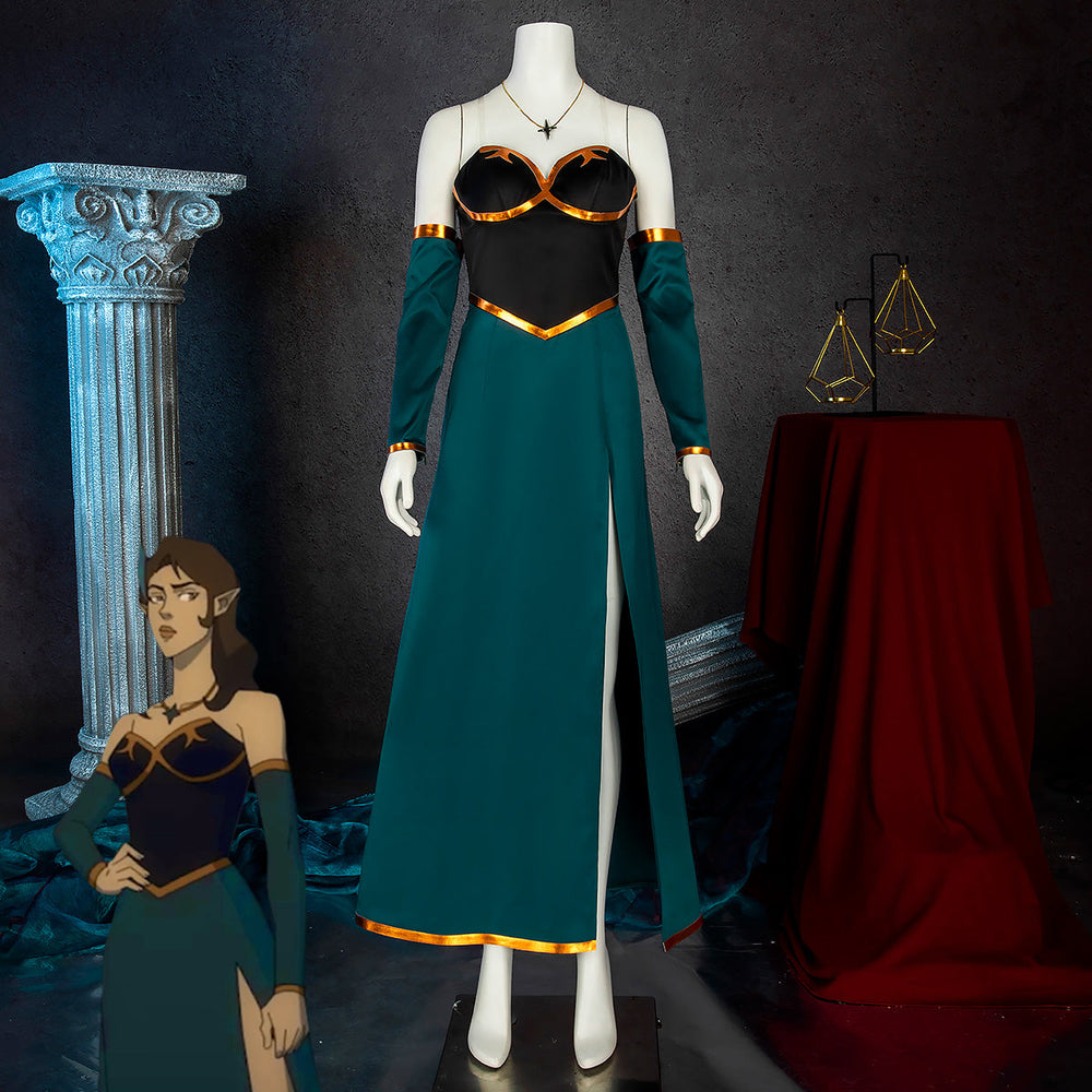 Vox Machina Vex'ahlia Evening Dress Cosplay Costume
