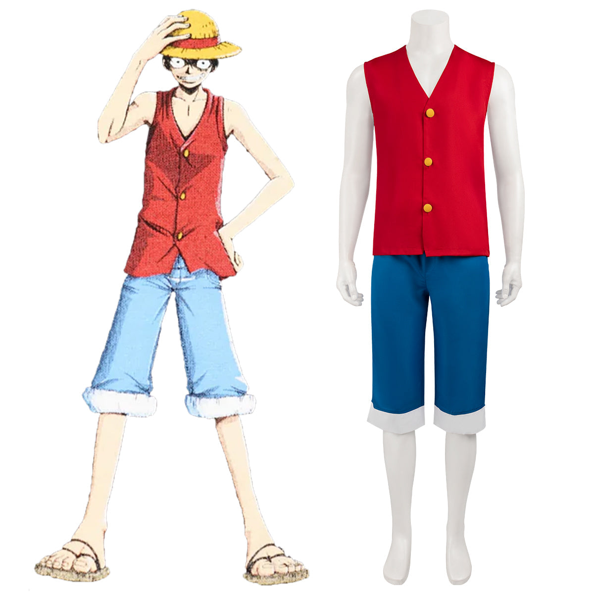 One Piece Luffy 1st Cosplay Costume
