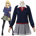 Fate/strange Fake Ayaka Sajyou Blue Cosplay Costume