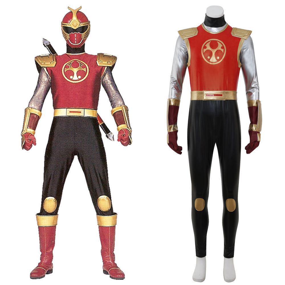 Power Rangers Ninja Storm Crimson Thunder Ranger Cosplay Costume
