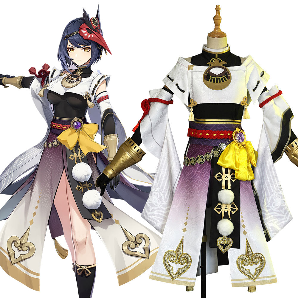 Genshin Impact Kujou Sara Cosplay Costume