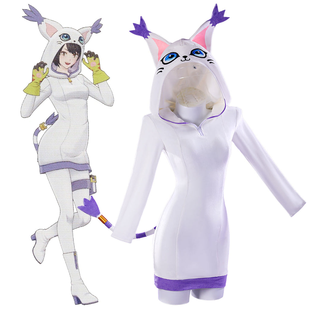 Digimon Story: Time Stranger Gatomon Kanan Yuuki Cosplay Costume