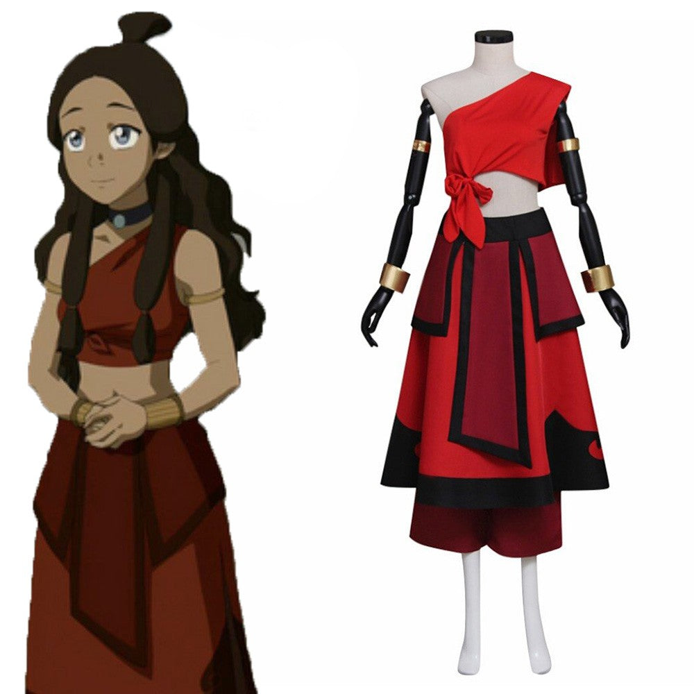Avatar: The Last Airbender Katara Red Cosplay Costume