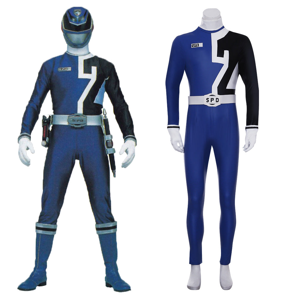 Power Rangers S.P.D. SPD Blue Ranger Cosplay Costume