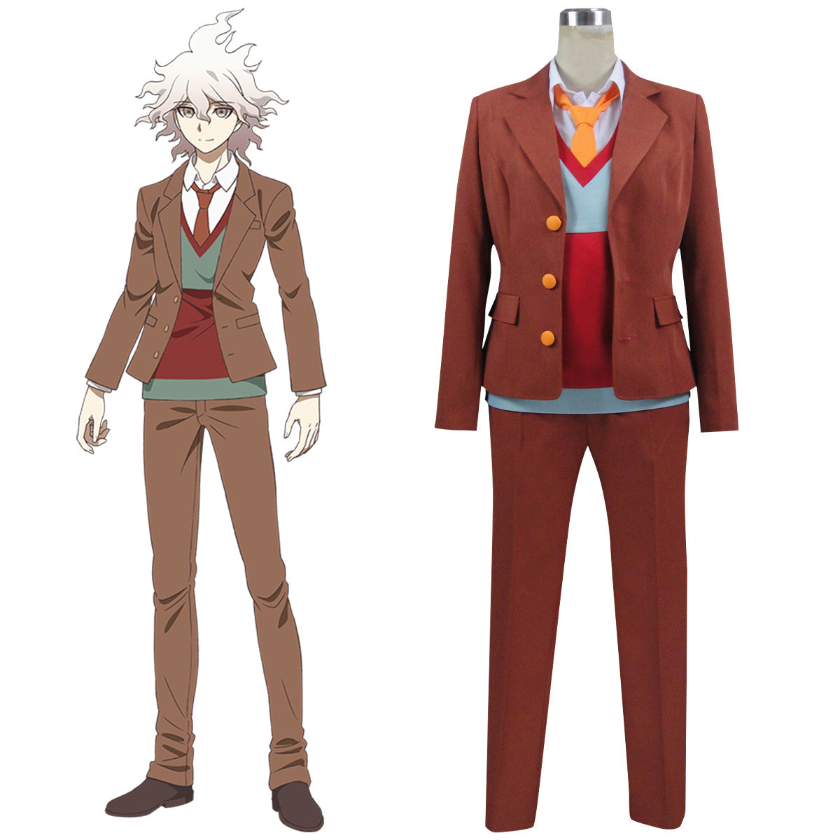 Danganronpa 3 Despair Arc Nagito Komaeda Cosplay Costume