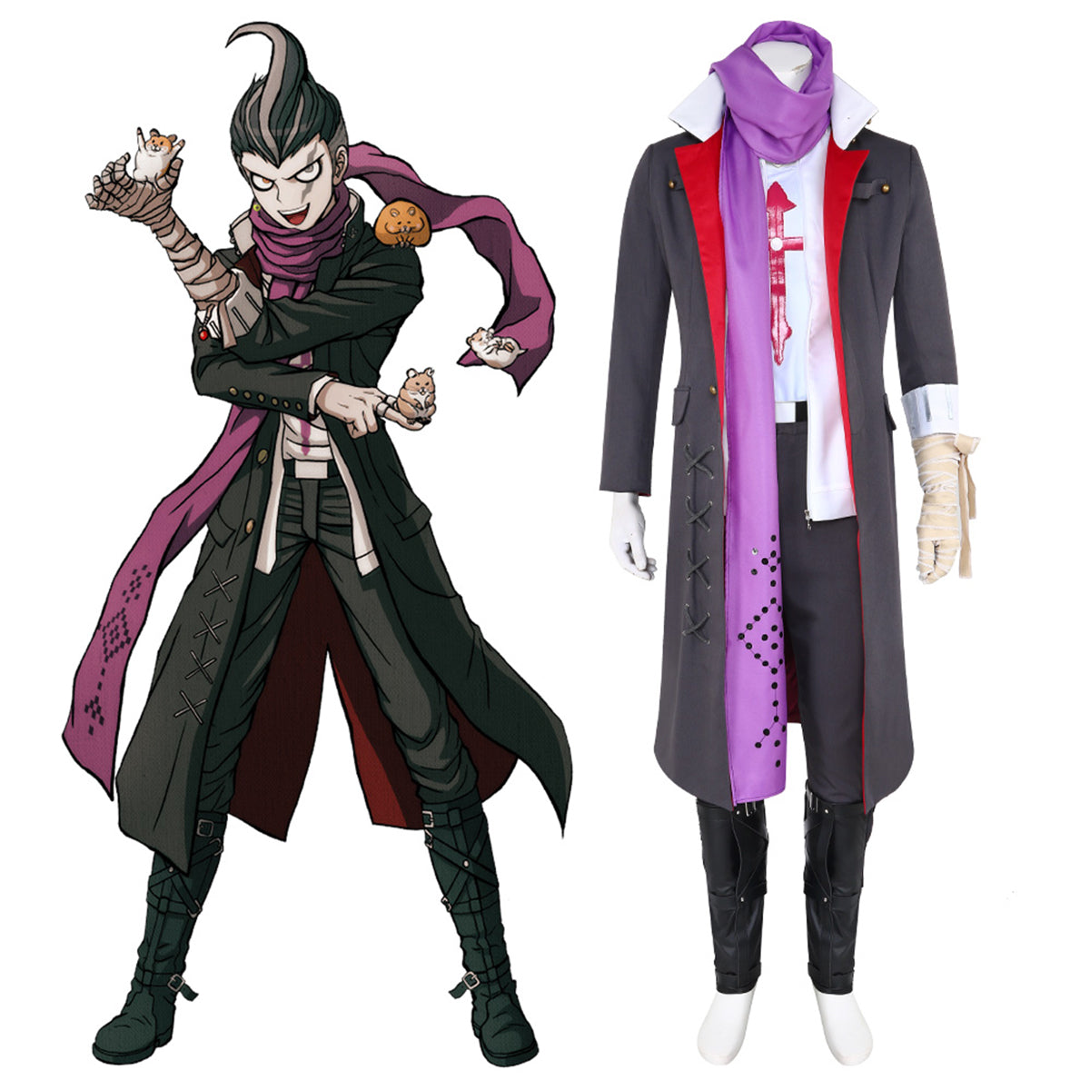 Danganronpa Dangan Ronpa: Trigger Happy Havoc Gundham Tanaka Cosplay Costume