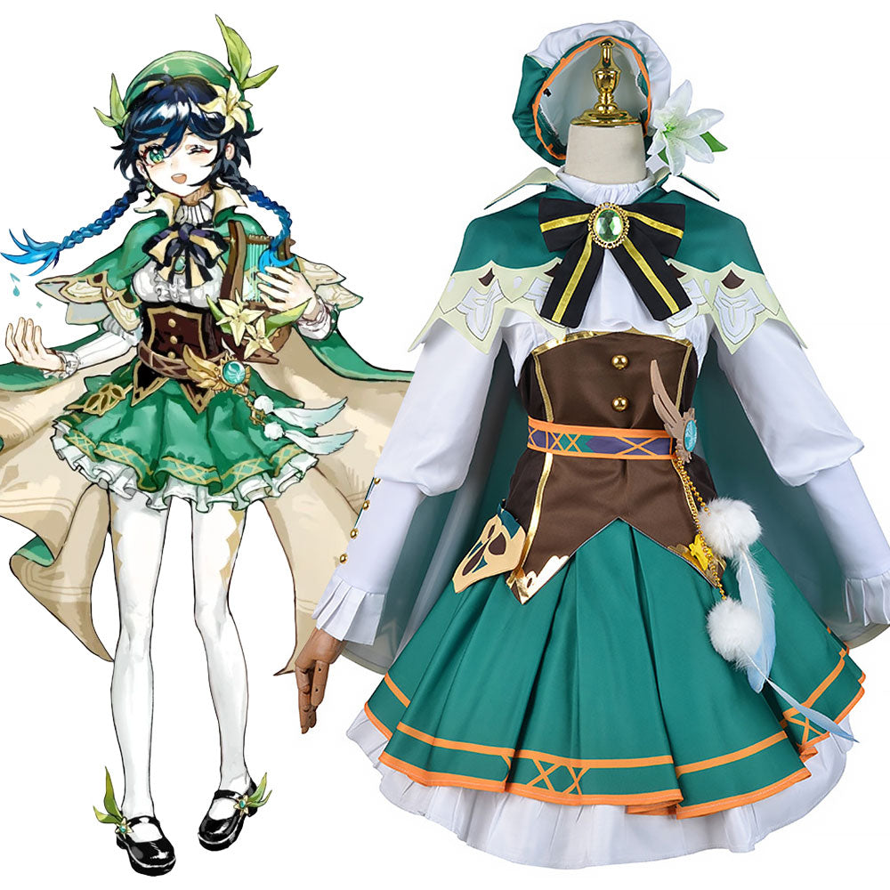 Genshin Impact Venti Female Premium Edition Cosplay Costume