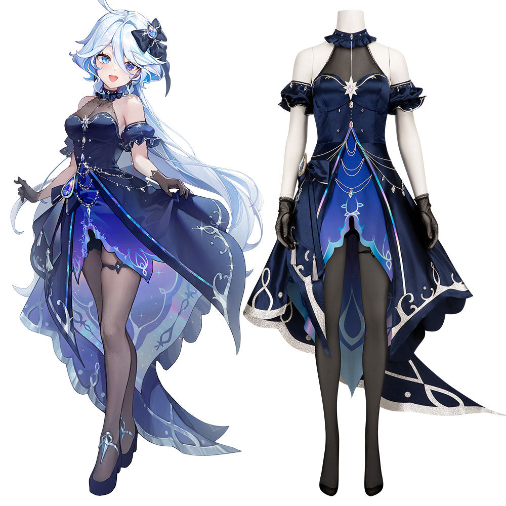 Genshin Impact Focalors Furina Dress Cosplay Costume